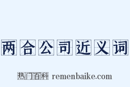 两合公司近义词是什么意思的图片